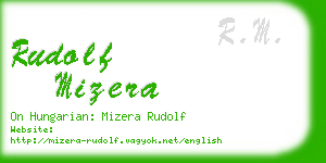 rudolf mizera business card